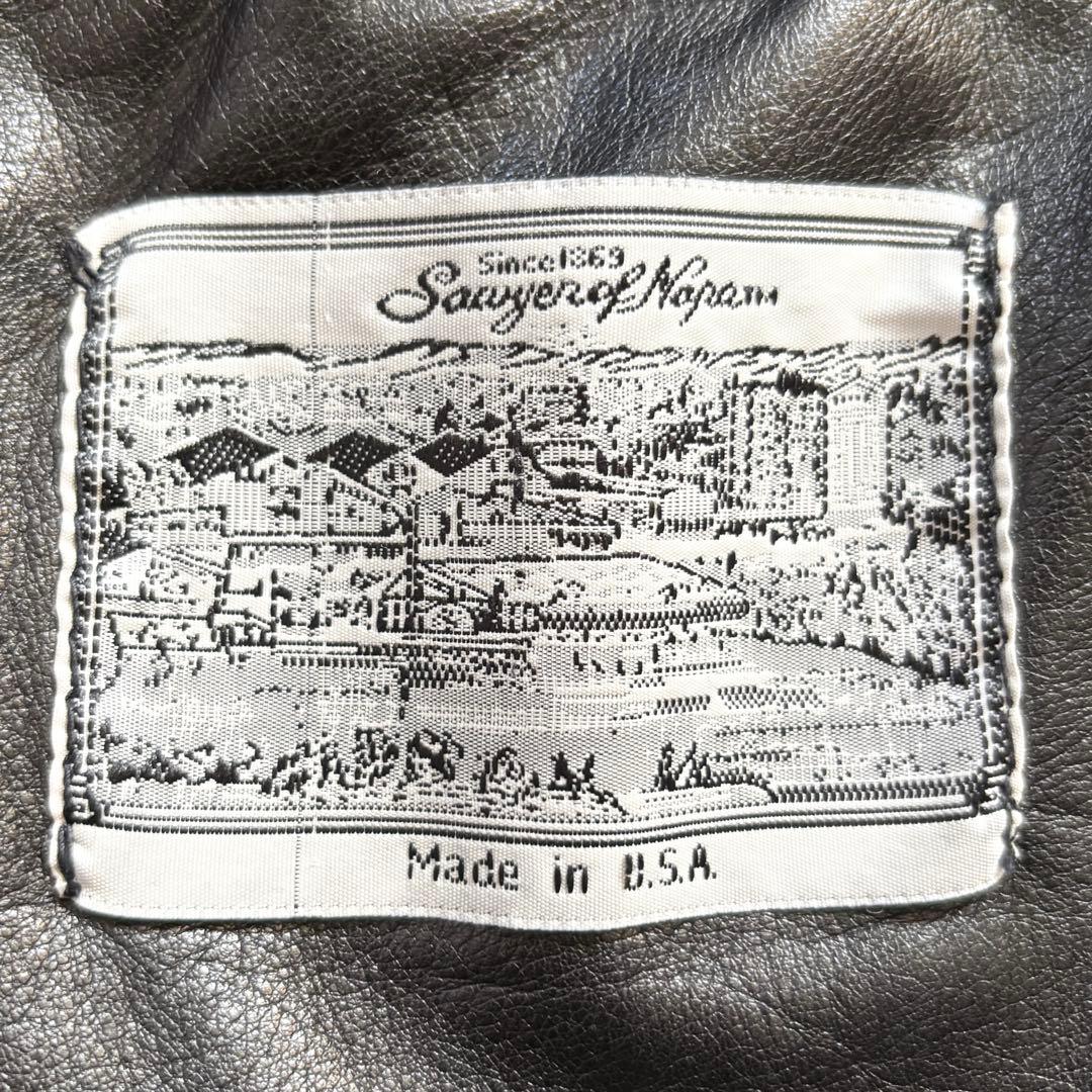 Sawyer of Napa USA製 フード付きスエードムートンコート メンズ