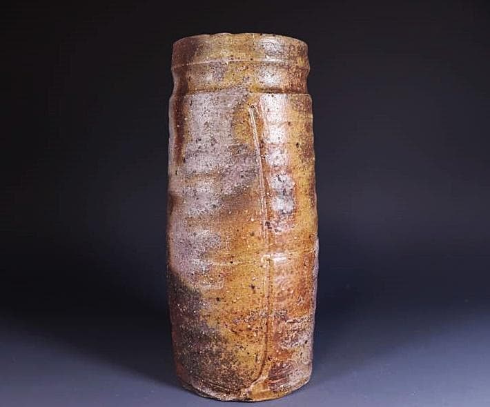 県無形文化財　各見政峯（政美）　 窯変花入 　M272