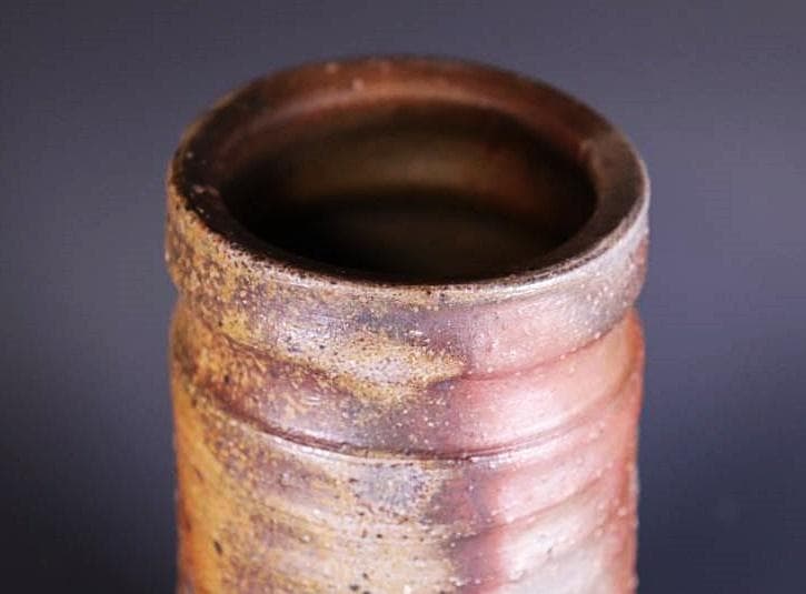 県無形文化財　各見政峯（政美）　 窯変花入 　M272