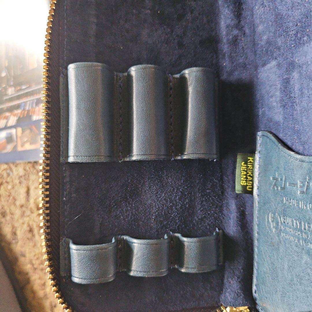 Oita Made ペンケース ジャパンブルー３本差し 多機能ペン付属(箱なし)