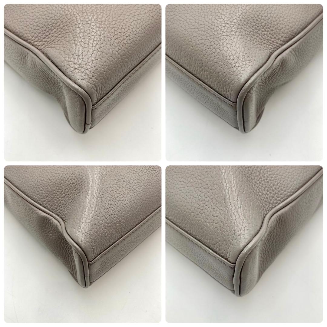 ち✨ Dior HOMME アトリエ ビジネスバッグ 本革 グレー ロゴ