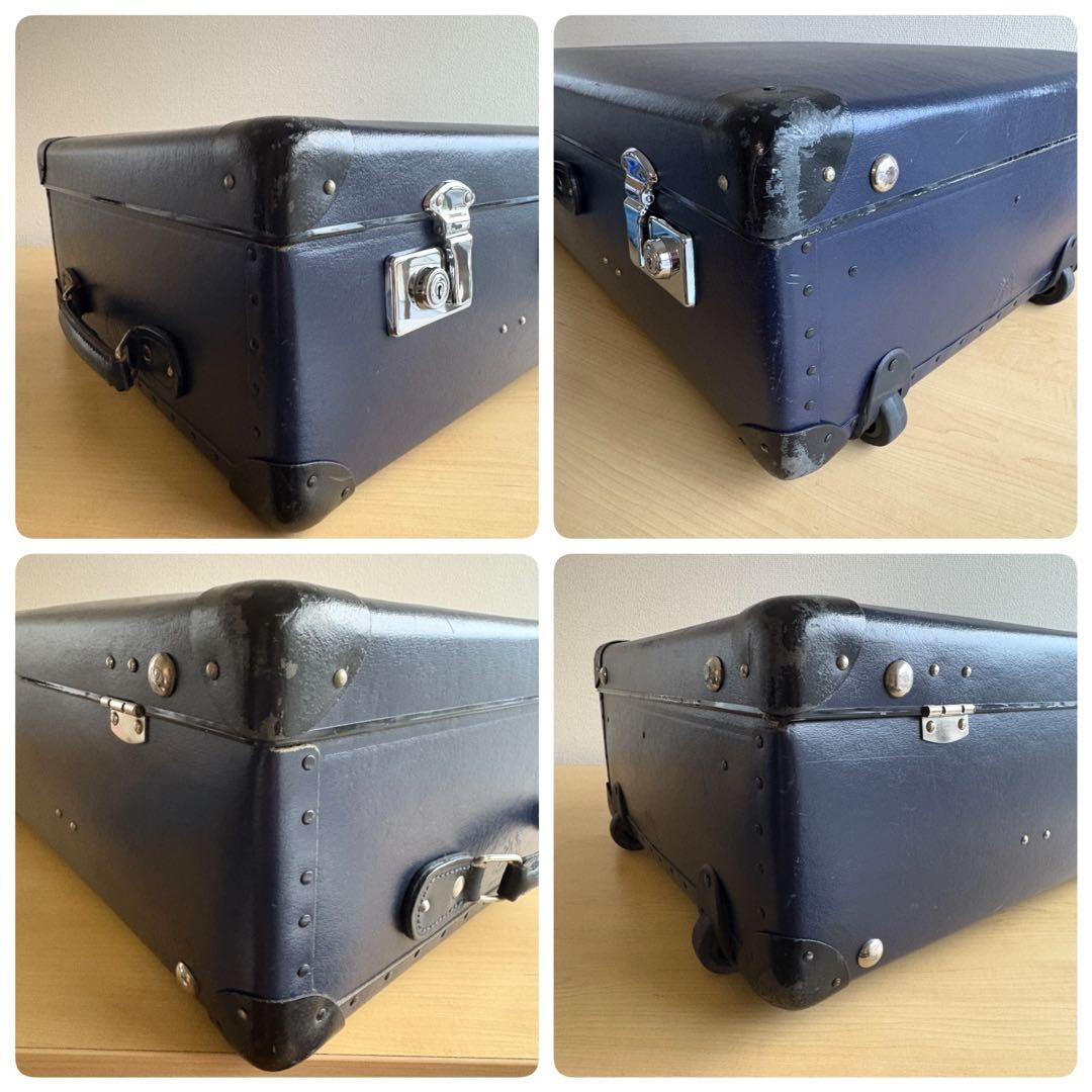 【純正ベルト付】グローブトロッター オリジナル ラージスーツケース ネイビー