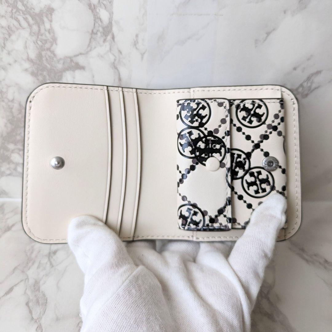 【新品】 トリーバーチ 二つ折り 財布 モノグラム ホワイト