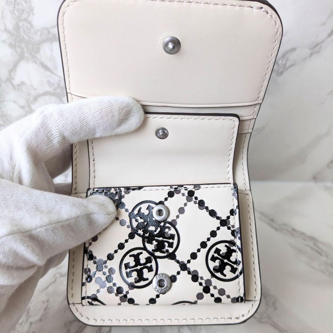 【新品】 トリーバーチ 二つ折り 財布 モノグラム ホワイト