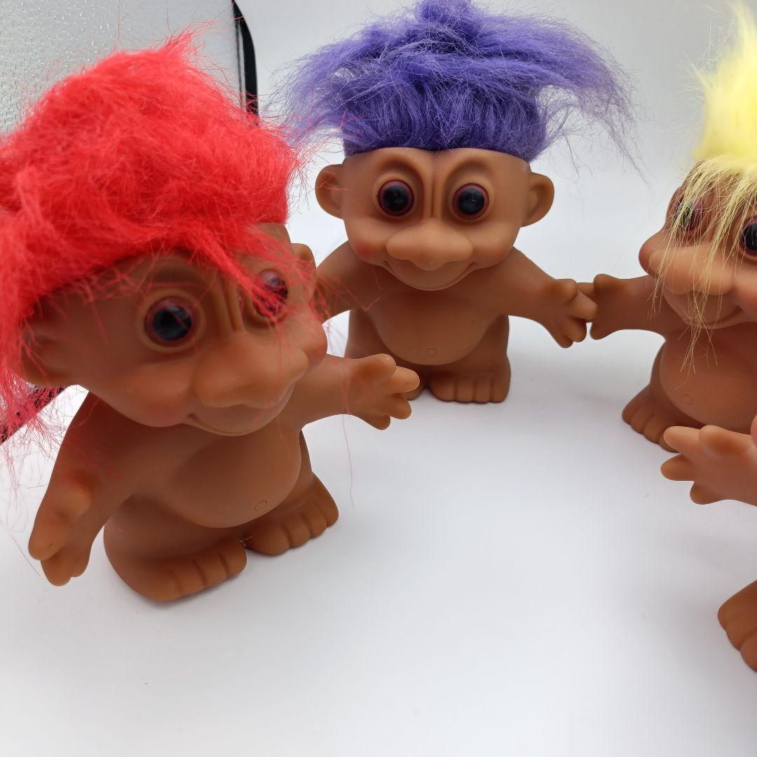 ラッキーバンク トロール人形 貯金箱 4体セット 高さ約15cm ヴィンテージ