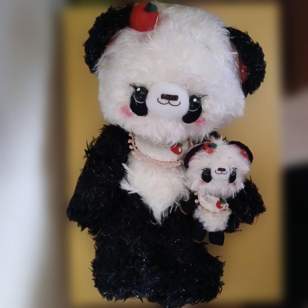 作家様　パンダちゃん　ぬいぐるみセット　子パンダ付き