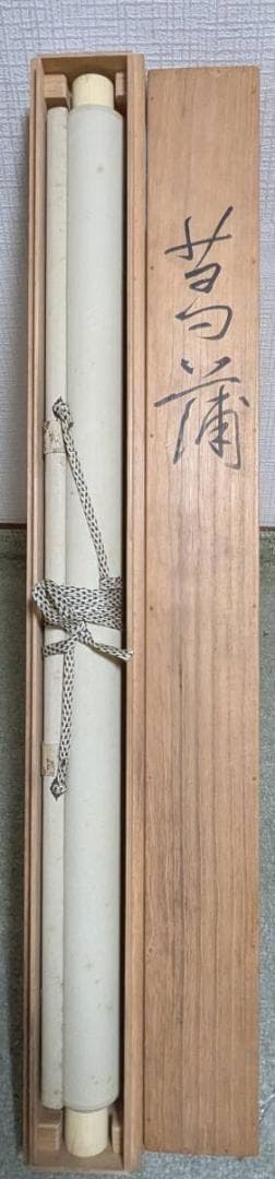 【真作】掛軸　富取風堂　菖蒲　雅趣に満ちた彩色花鳥画　共箱入　T51