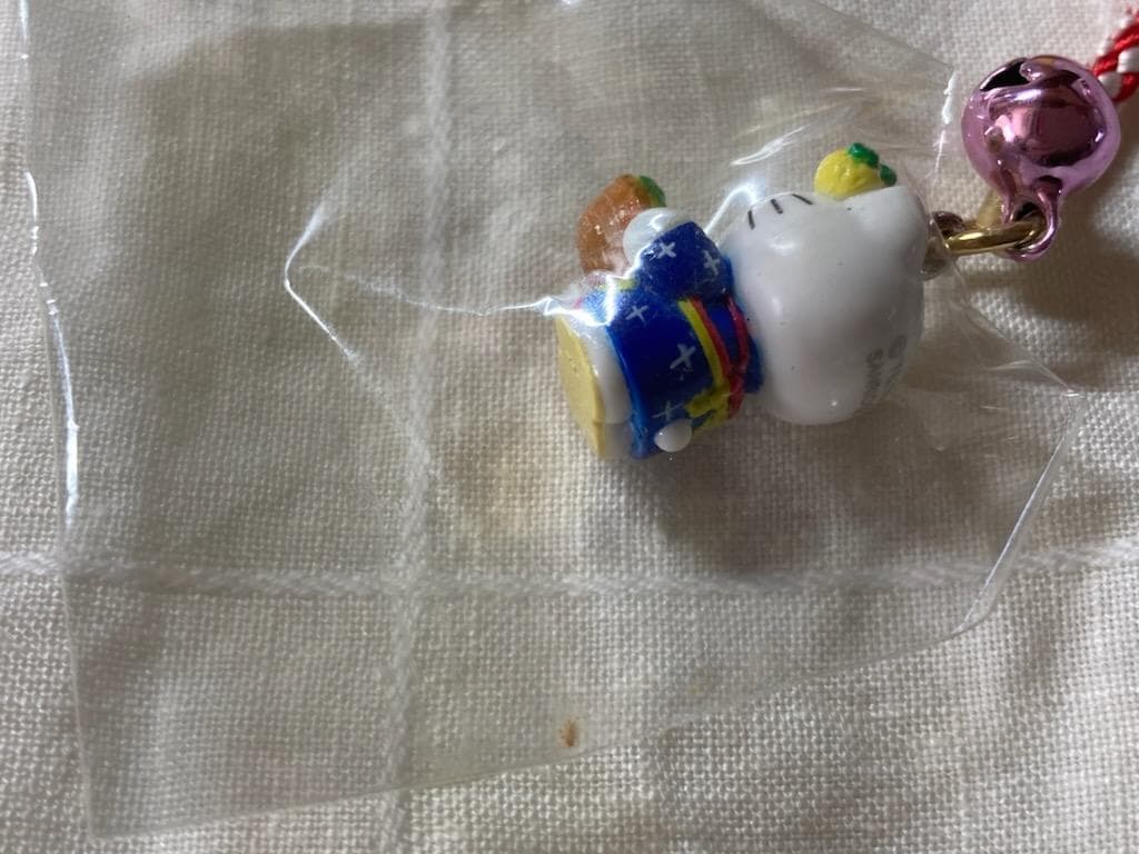 ハローキティ 根付（ピンク）　高知限定　ゆず　ストラップ　2004