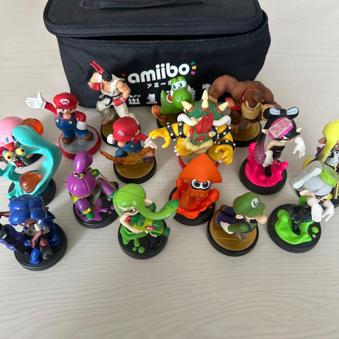 限定amiibo３点含グリーンガールパープルボーイオレンジイカなどアミーボ16点