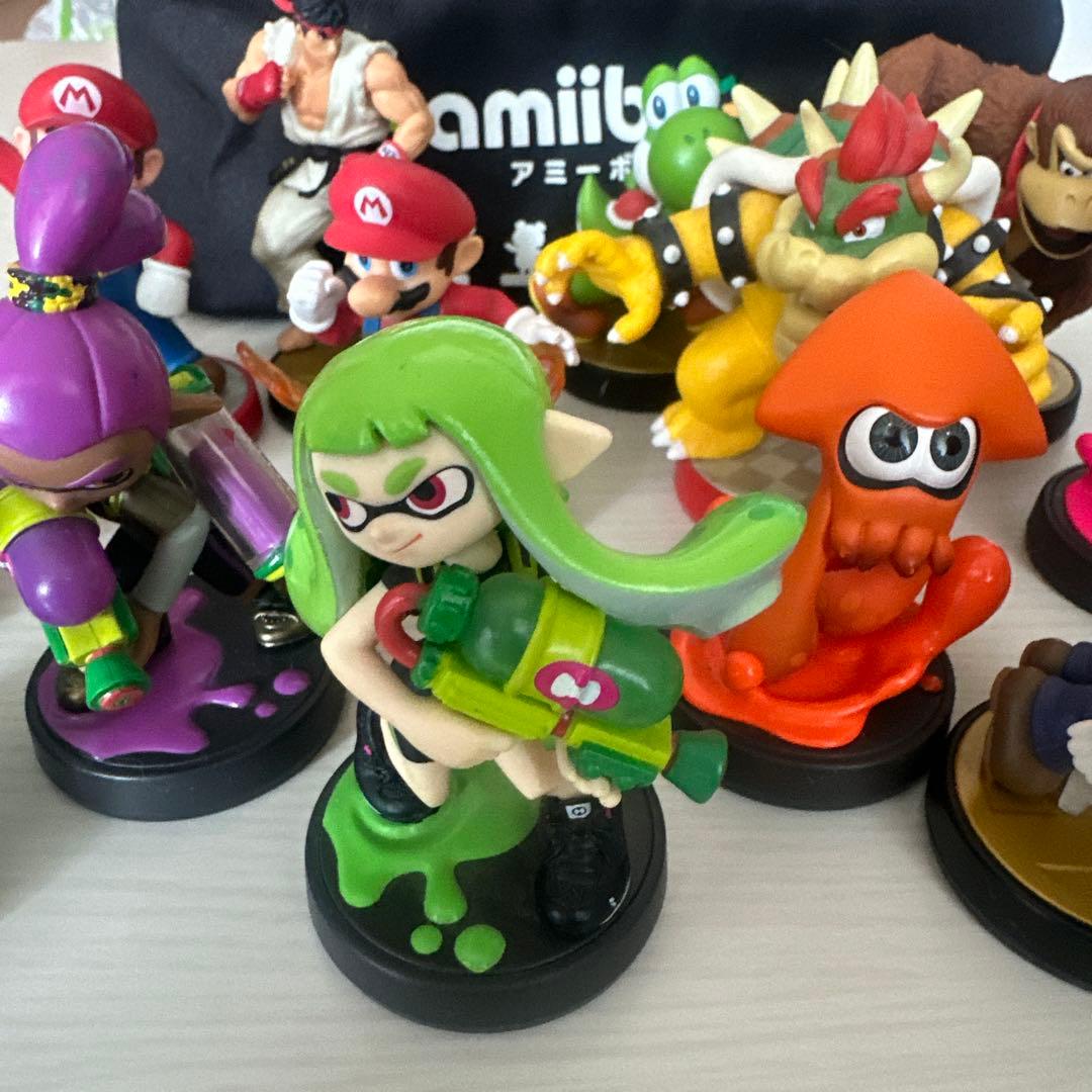 限定amiibo３点含グリーンガールパープルボーイオレンジイカなどアミーボ16点