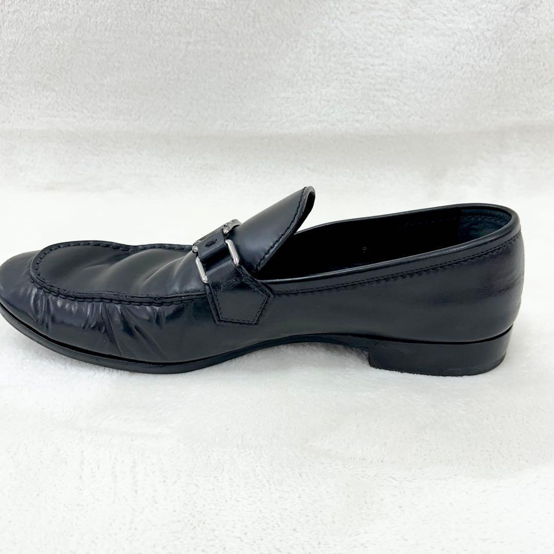 希少サイズ　ルイヴィトン　革靴　ホッケンハイム　LV金具　黒　28cm相当