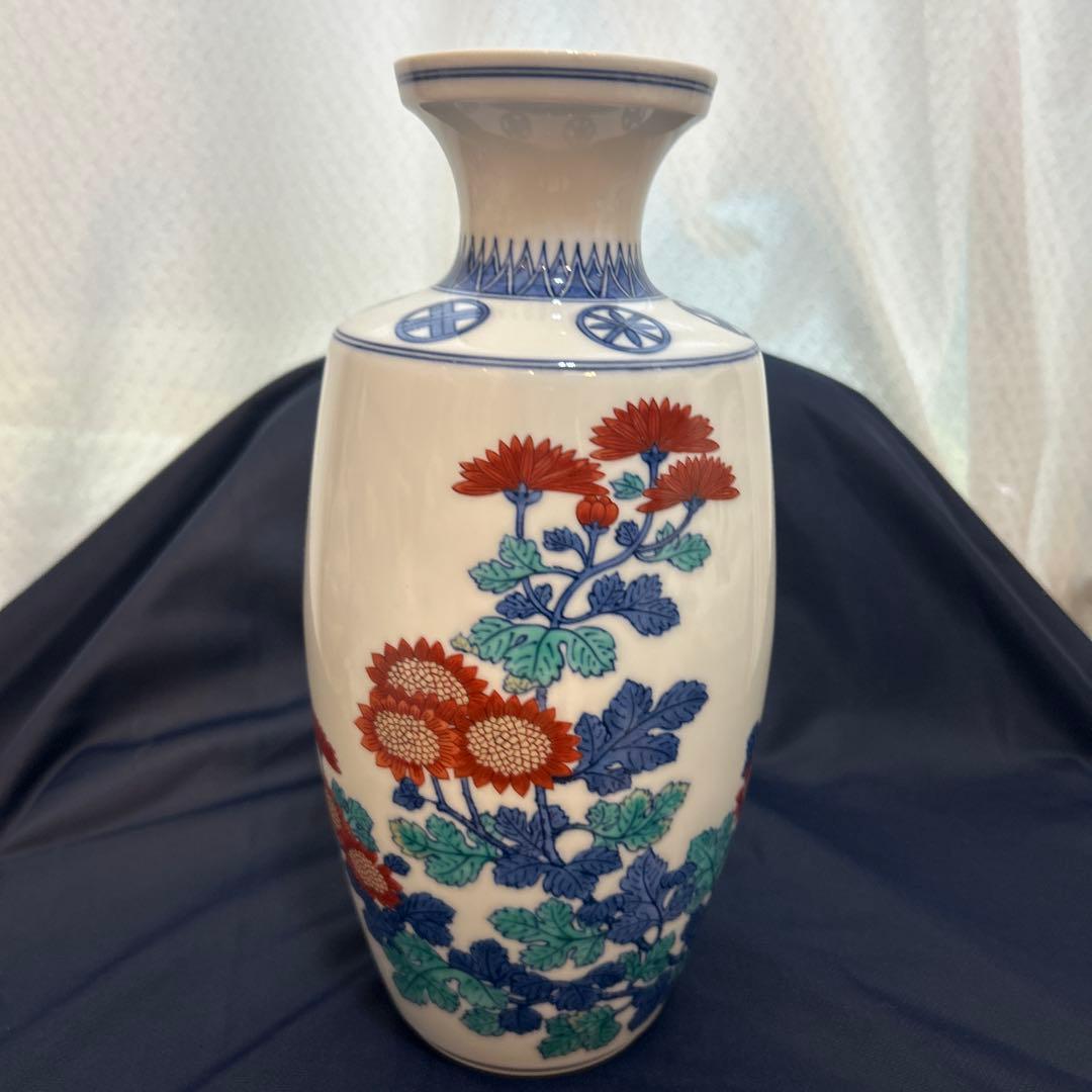 ◉本日限定◉今泉今右衛門　菊絵　花瓶　高さ28cm