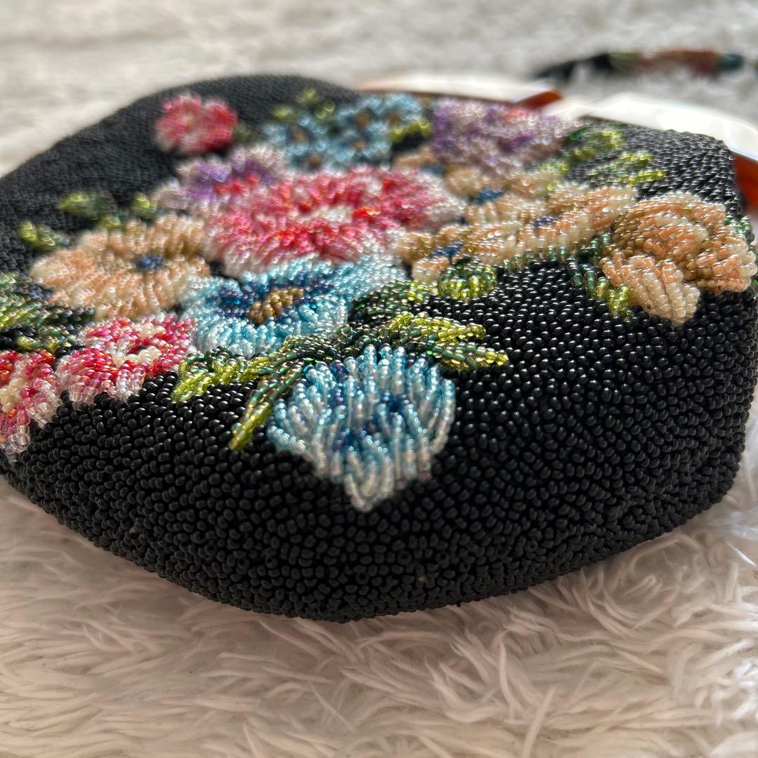 花柄　総ビーズ刺繍 和装用バッグ　ヴィンテージ
