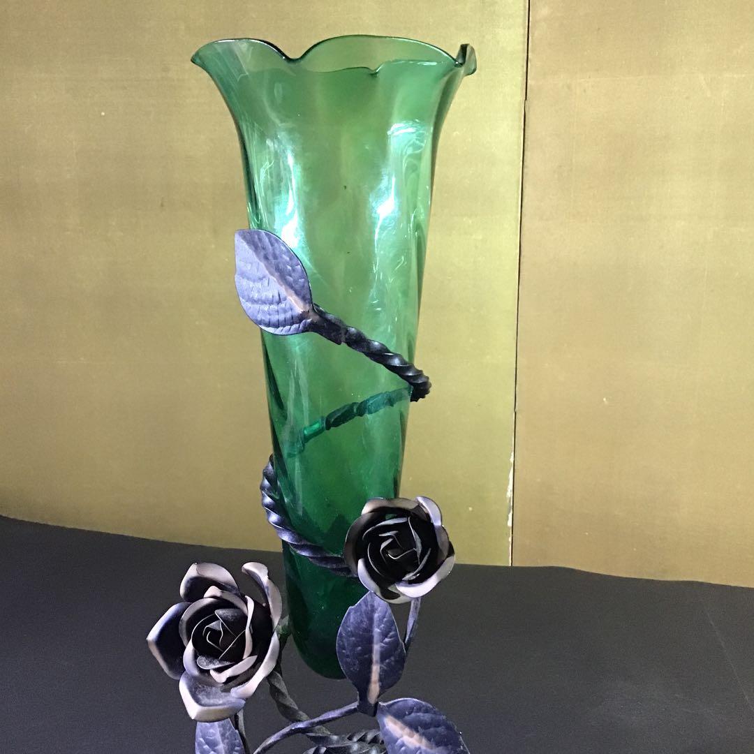 アンティーク　花卉アールヌーヴォー「薔薇」　薔薇蔓(鉄製). 玄3