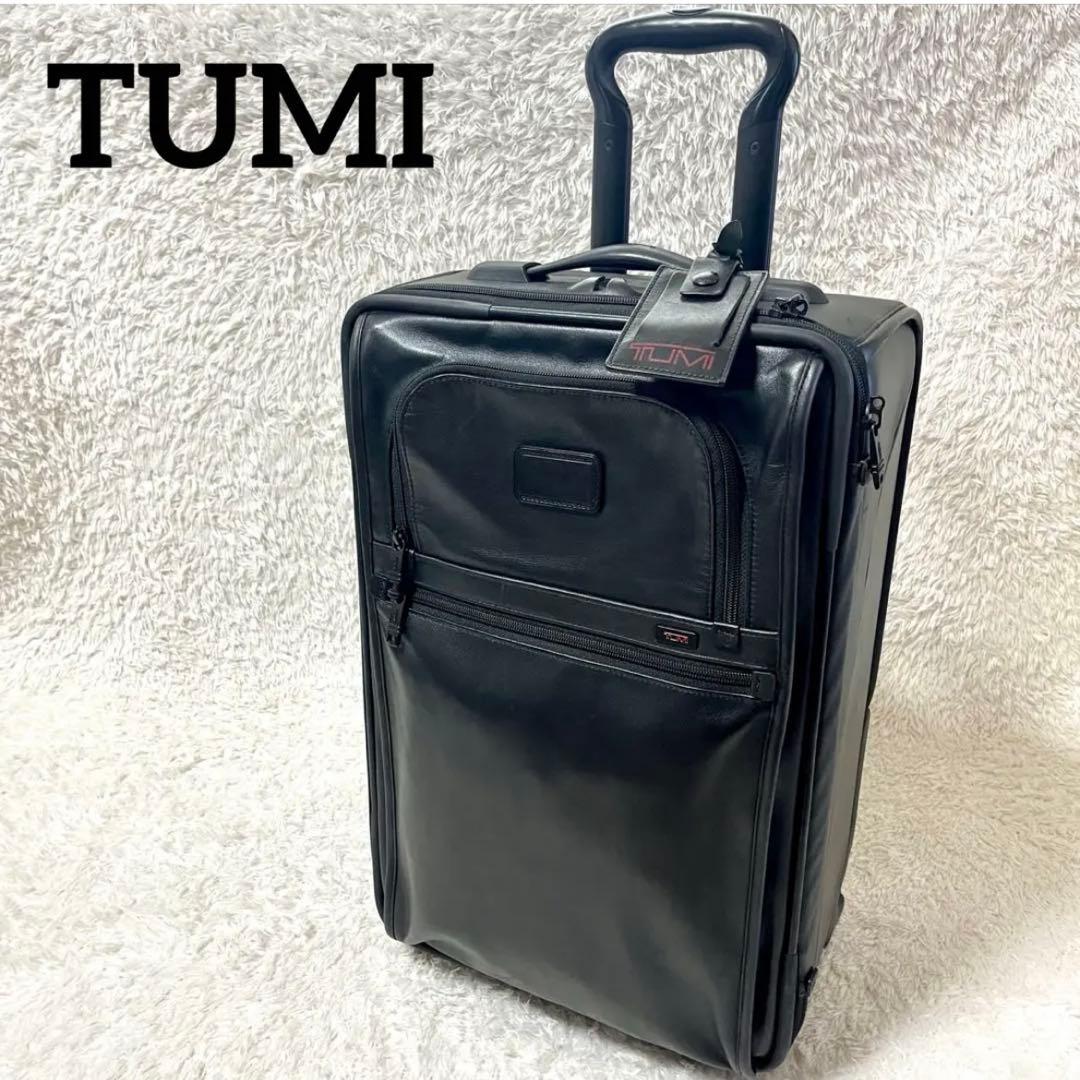 ✨超激レア✨TUMI レザーキャリーケース スーツケース 2輪 機内持ち込み