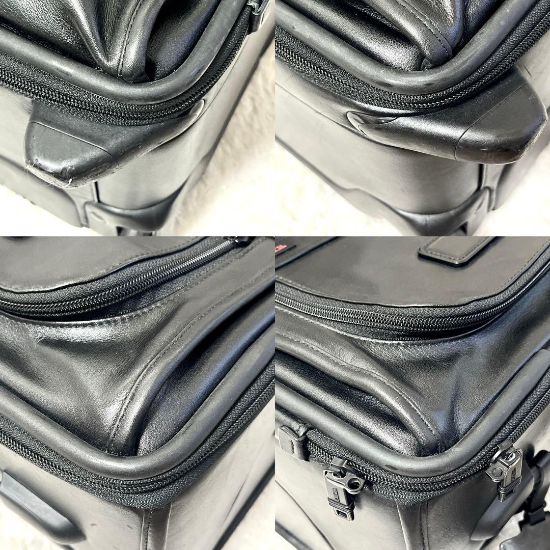 ✨超激レア✨TUMI レザーキャリーケース スーツケース 2輪 機内持ち込み