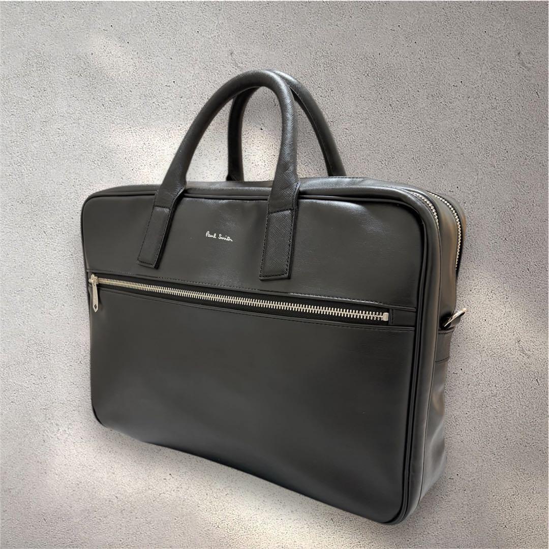 Paul Smith ブラックビジネスバッグ ブリーフケース 2way 2層式