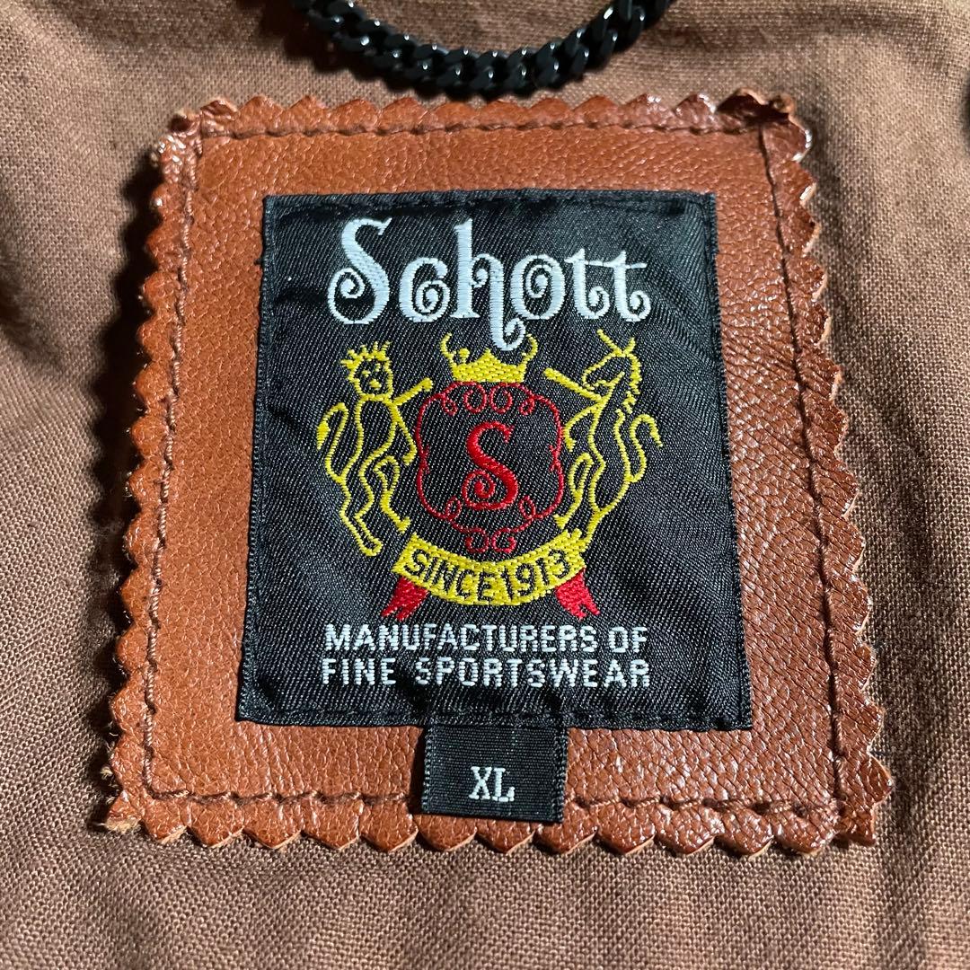 ショット レザージャケット クラシック ゴートレザー ボーダー柄