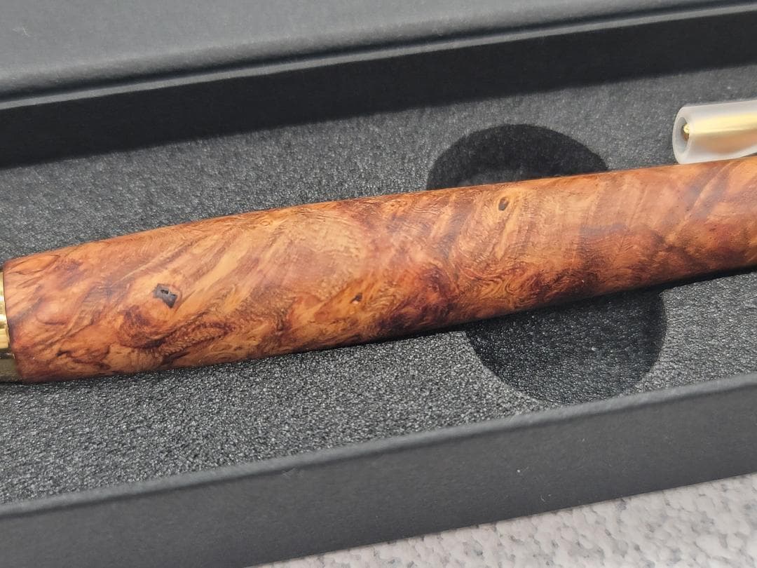 新品　こぶた工房　ローズウッド瘤　極上杢　金金具　シャープペンシル0.5