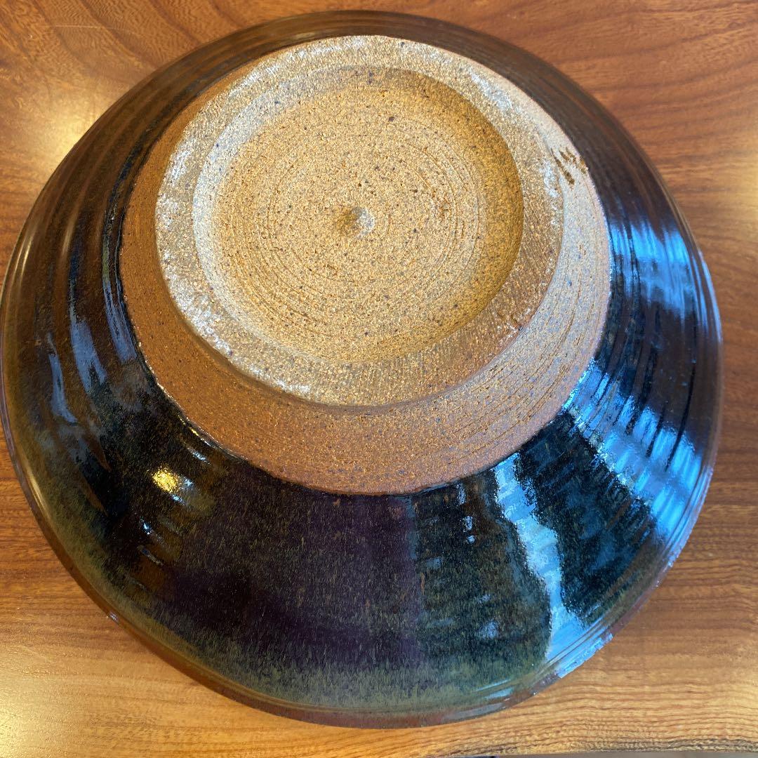 唐津焼　中里隆　天目釉擂鉢　隆太窯　共箱