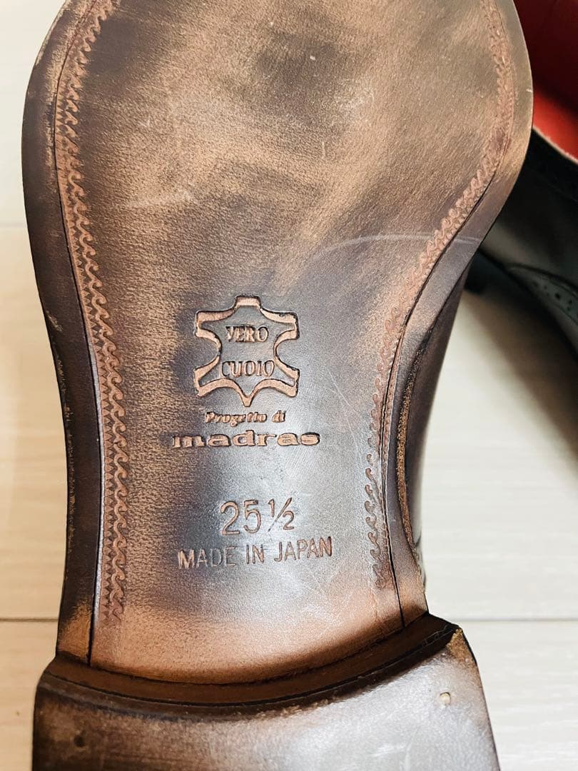 madrasマドラス新品・未使用ビジネスシューズ　マッケイ製法 革底25.5cm