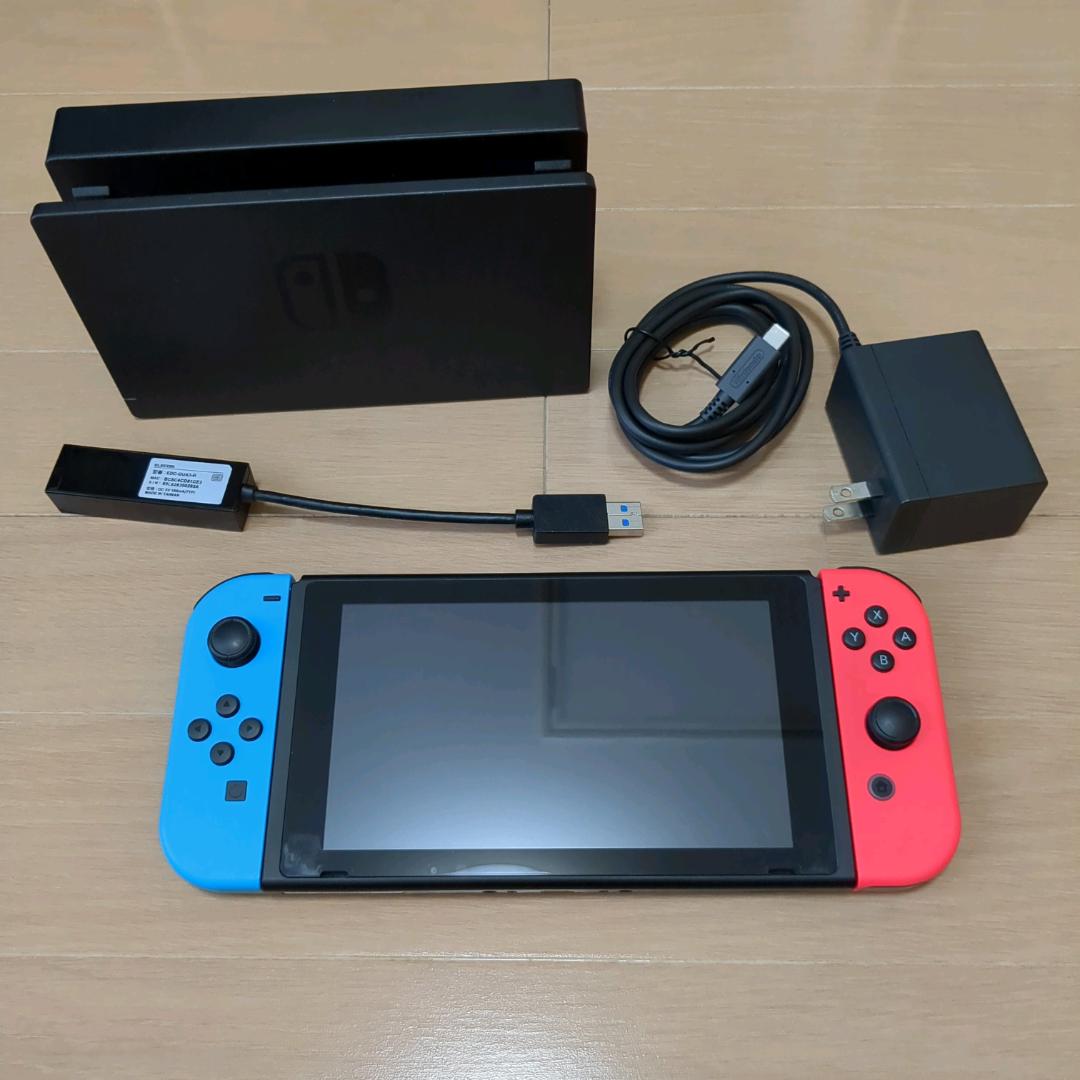 Nintendo Switch 本体　+　有線LANアダプター