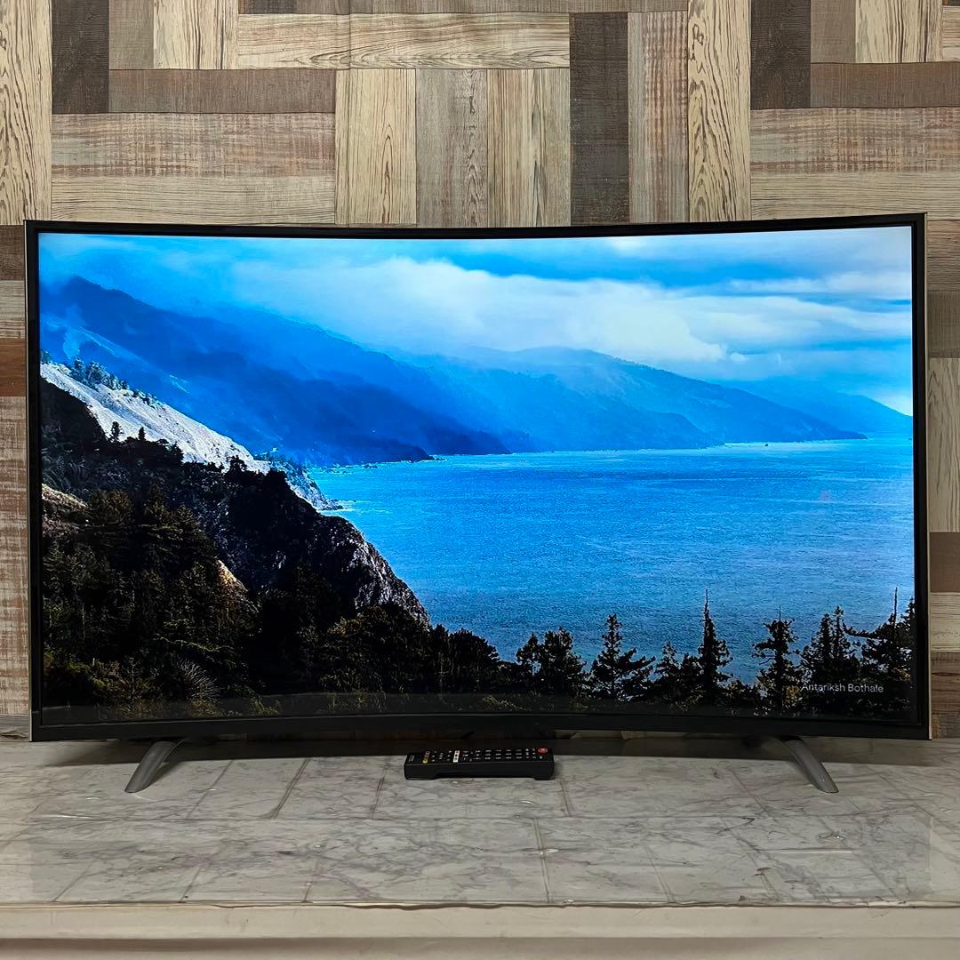即日受渡❣️全国送料込48型スタイリッシュ曲面液晶テレビWチューナー新品リモコン