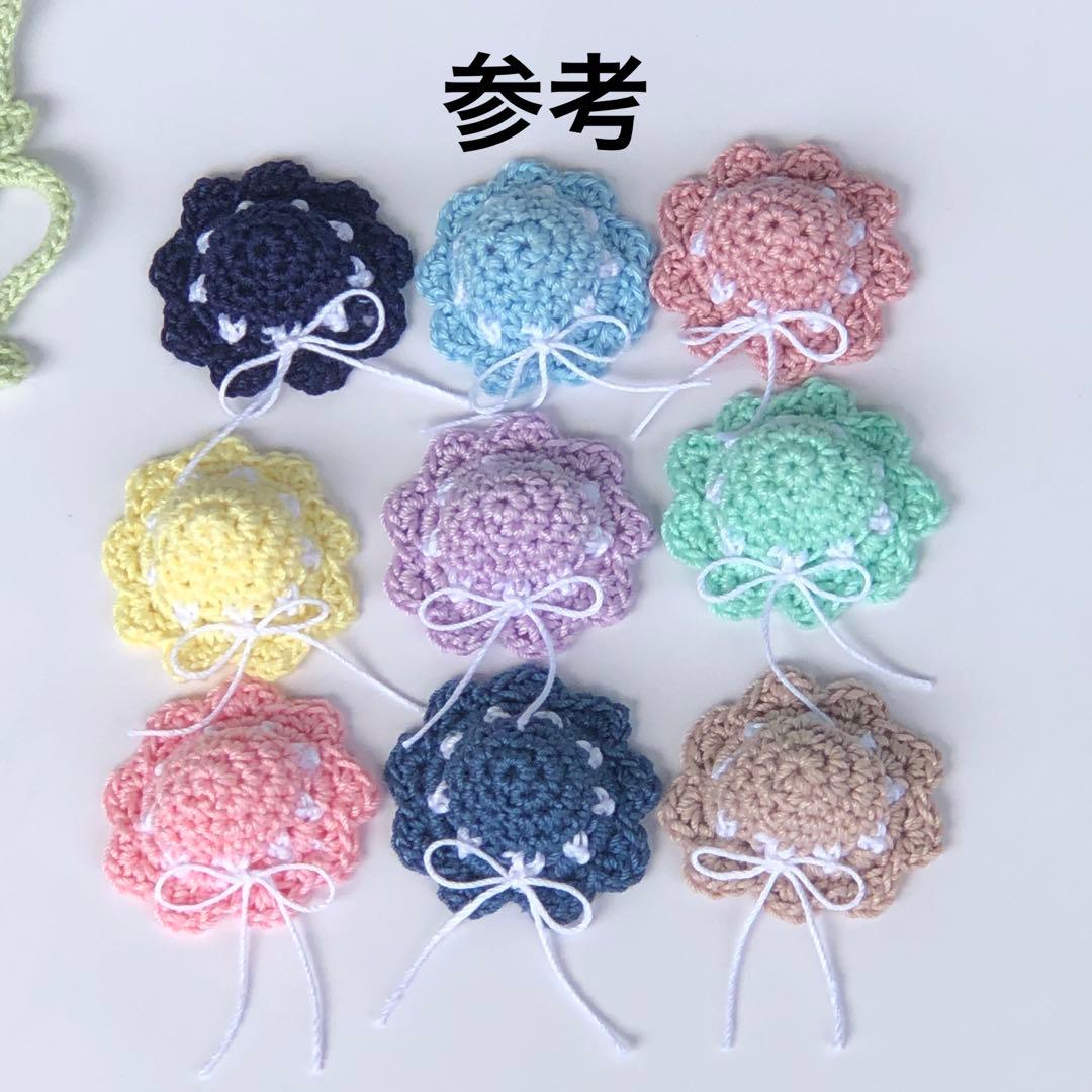 emine︎✿★ハンドメイドパーツ★かぎ針編み♪ミニ麦わら帽子