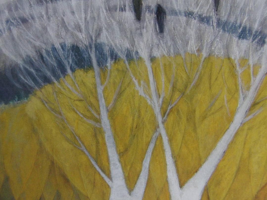 中山雅子、【鳥のいる風景　III】、希少な額装用画集より、新品額装付