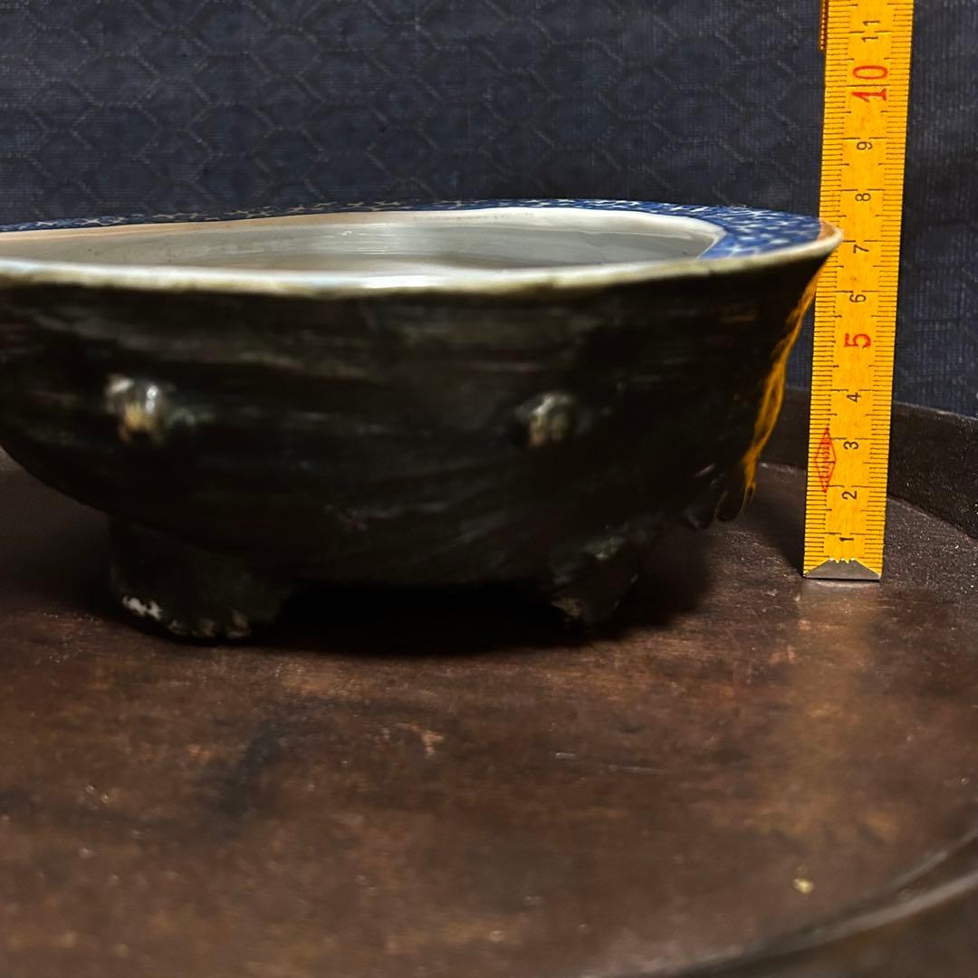 珍品古伊万里（平戸焼、湖東焼？）　あわび型の変形皿　無傷　本物保証