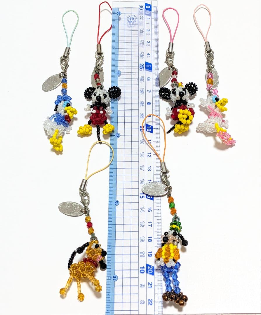 激レア入手困難ディズニー廃盤ビーズストラップキーホルダーミッキーミニーまとめ売り