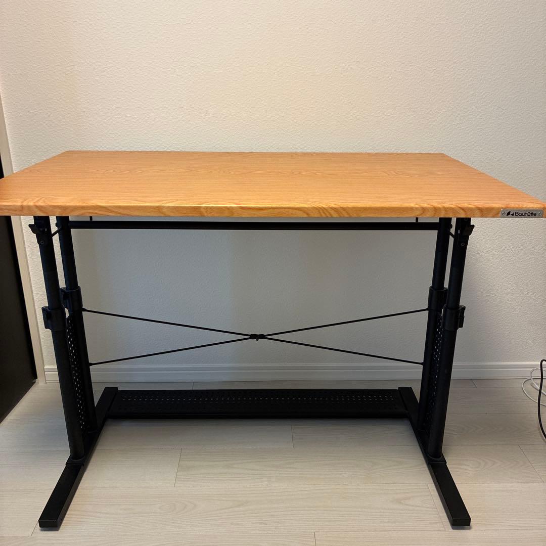 Bauhütte 木目調 昇降デスク