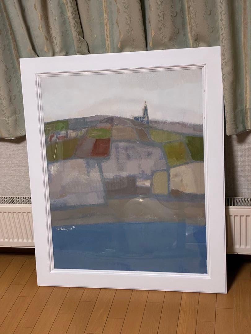 北海道画廊　風景画　油絵　油彩画　署名有　大型　F30号