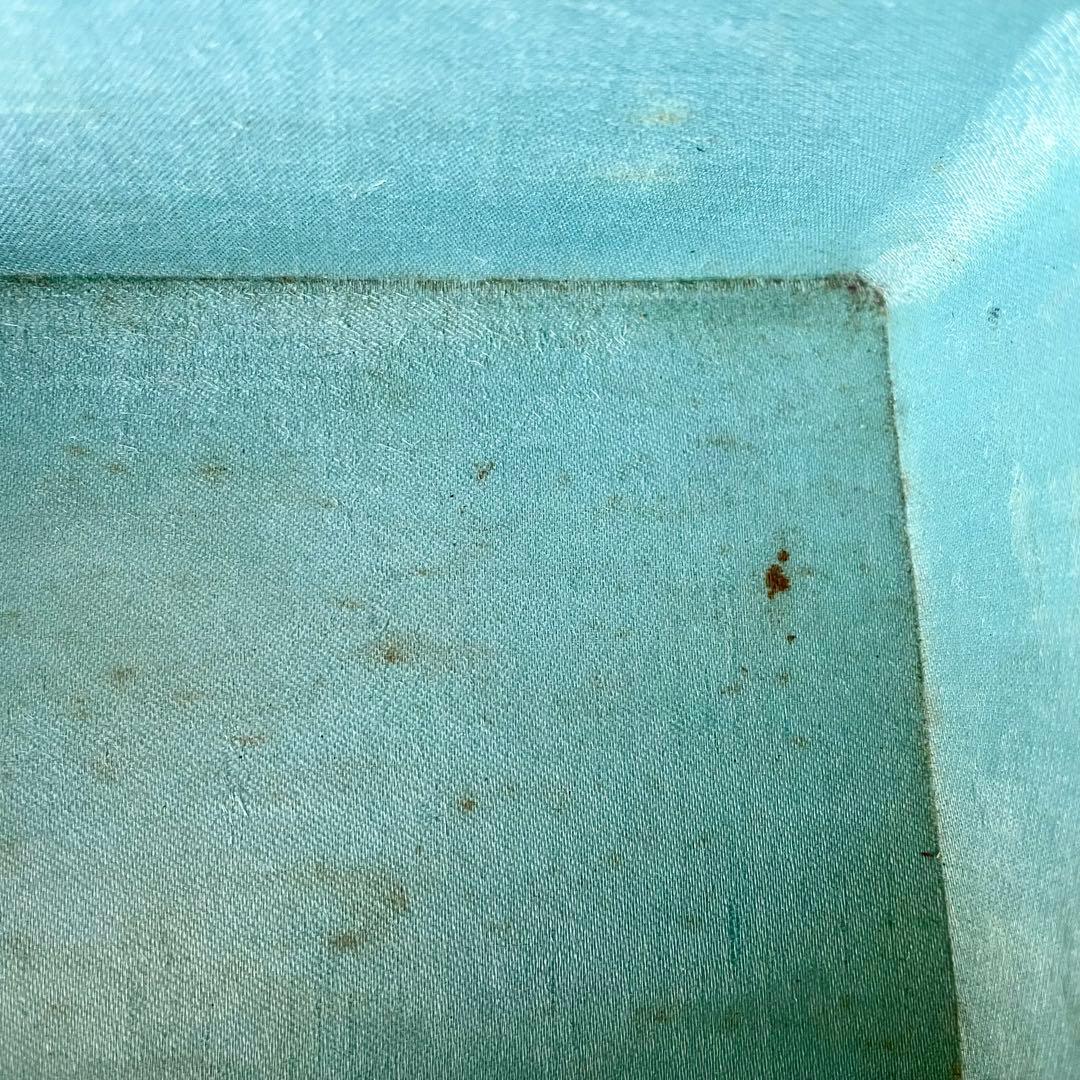 ベルベットメルスリーボックス　ジュエリーケース　グリーン水色フランスアンティーク