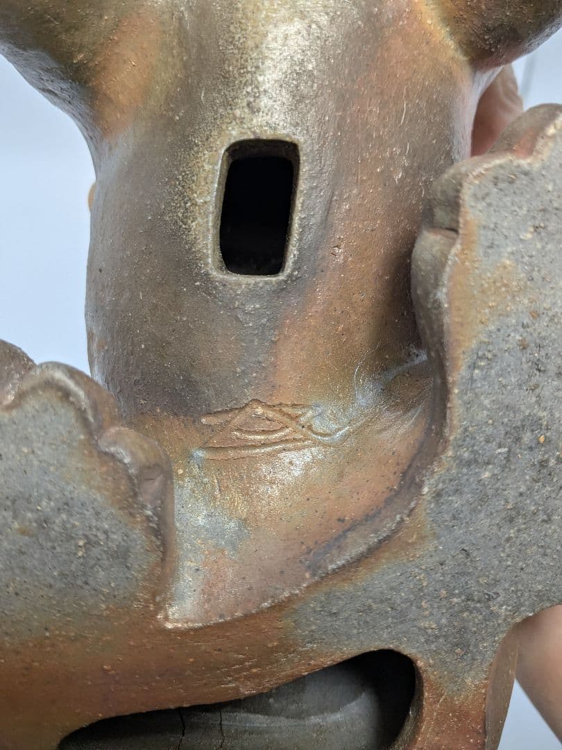 岡山県重要無形文化財 浦上善次 備前焼 寅 共箱共布栞 虎 トラ 干支置物 陶彫