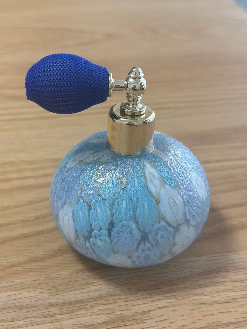 ベネチアングラス　香水瓶　ブルー