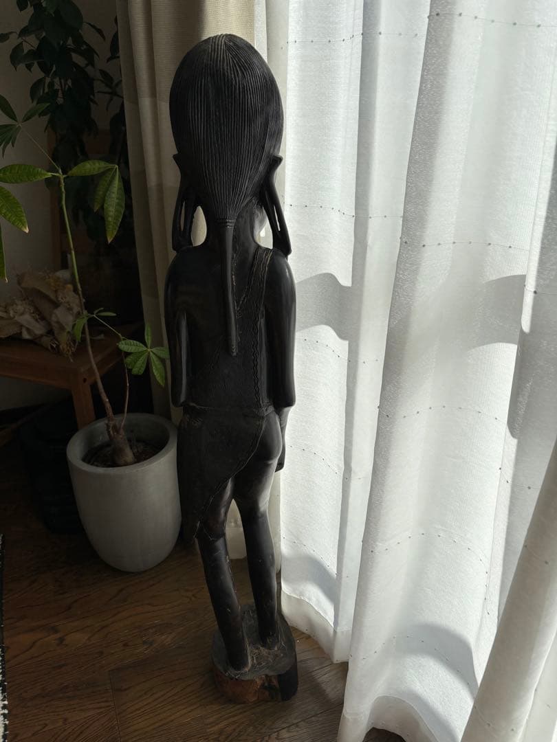 【アフリカ美術】木彫り人形　約103cm