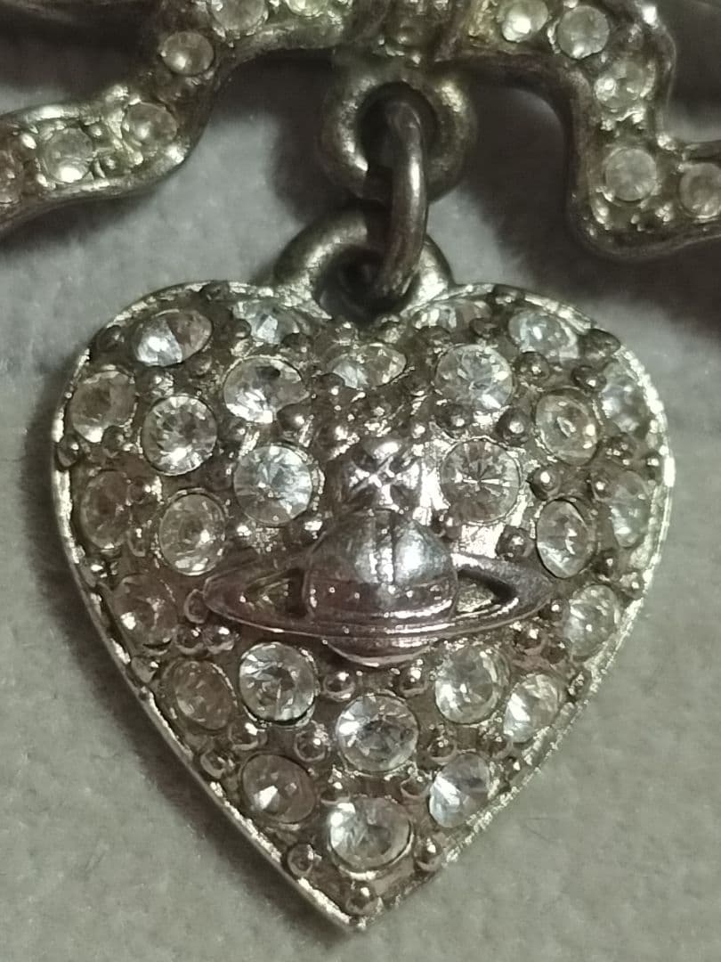 VivienneWestwoodレア ハート＆リボン ブローチ ボウブローチ