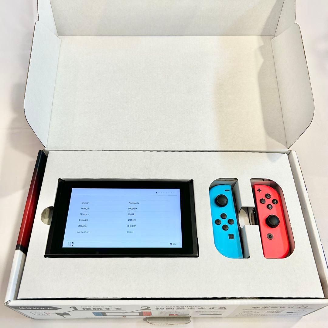 Nintendo Switch 本体 ネオンブルー レッド microSDセット