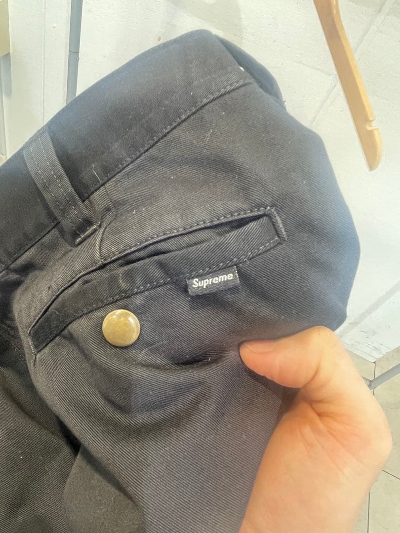 シュプリーム ストレートパンツ　ブラック　32