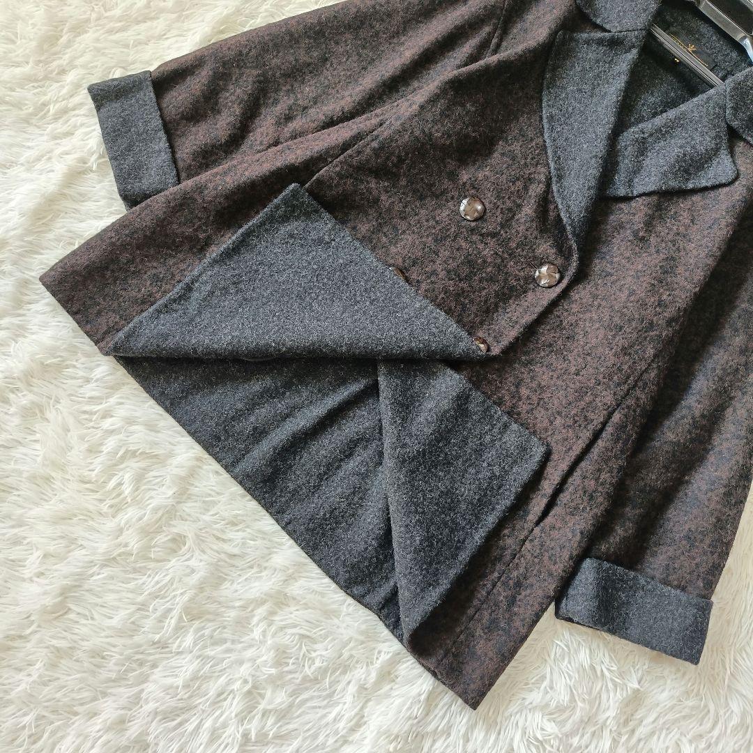 美品♪レリアン ダブルPコート イタリア フェルラ アルパカ生地 XL
