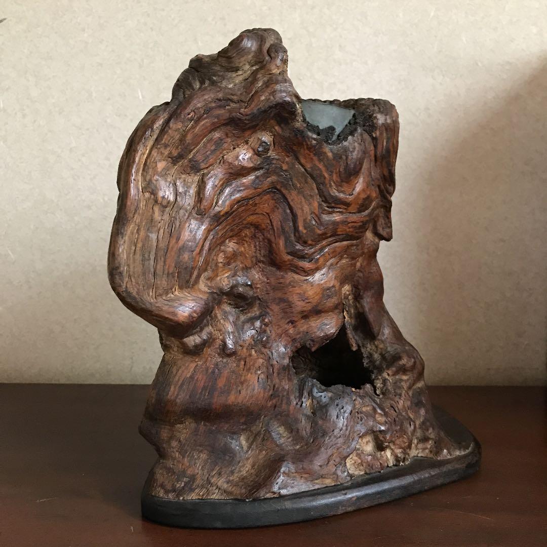 昭和レトロ、骨董品、華道、飾り木　和風天然木　花器、花瓶、置物