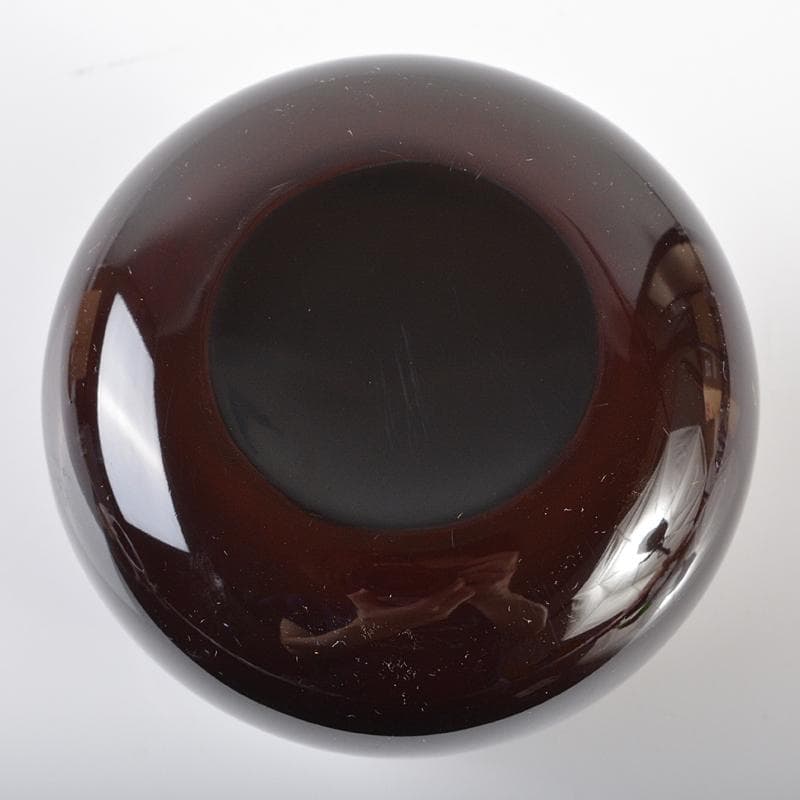 茶道具　山中塗　筑城筑良造　螺鈿装飾　虫絵　茄子茶器　共箱　V　R6405