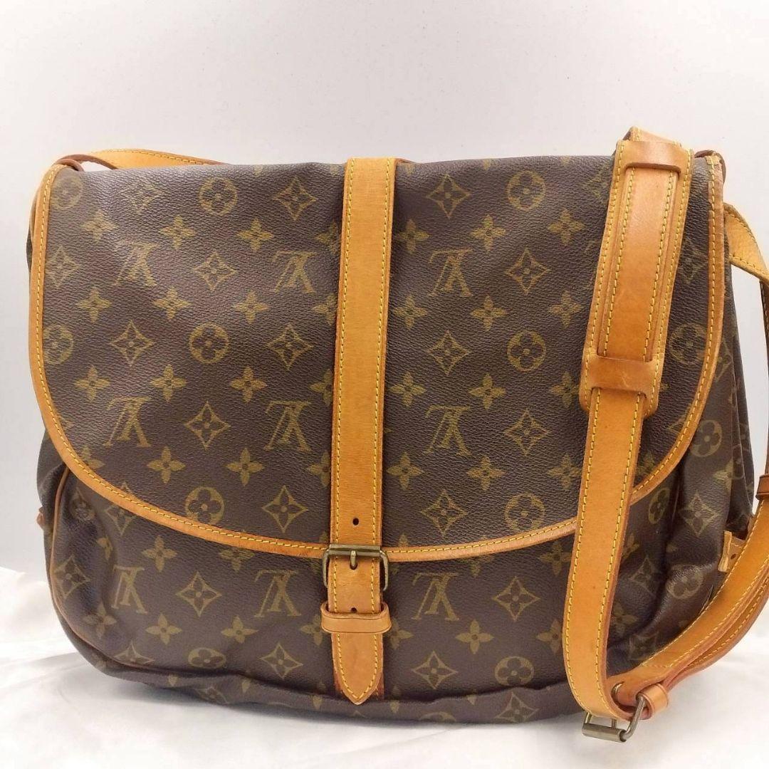 1238 ルイヴィトン ショルダーバッグ ソミュール35モノグラム