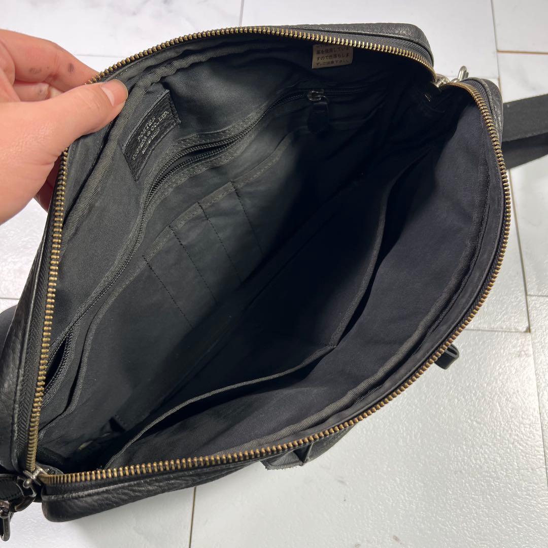 PORTER ポーター ウィズ ビジネスバッグ 2wayショルダー シボ革