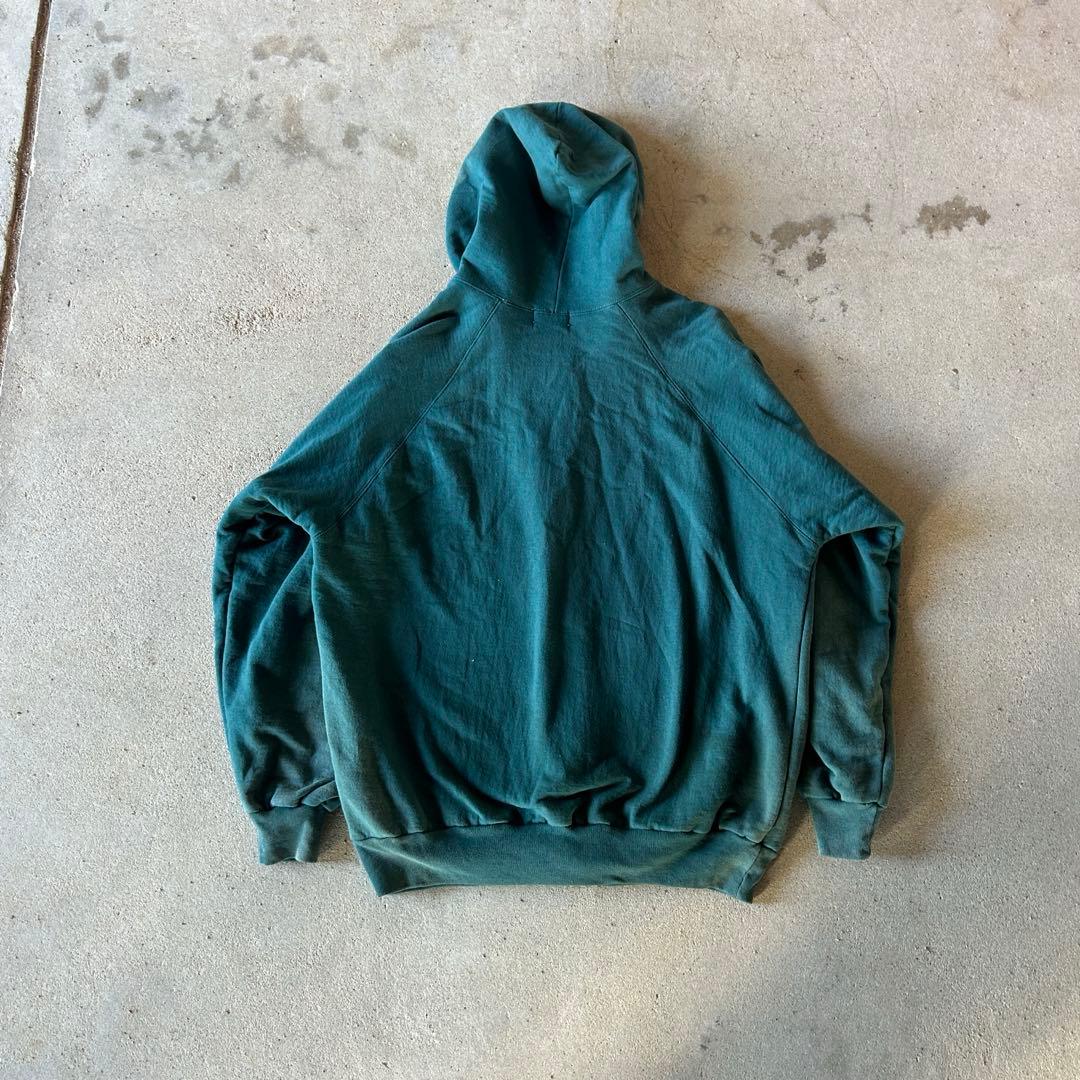 80s サーマル ダブルフェイス ジップパーカー ルーマニア製　フェード