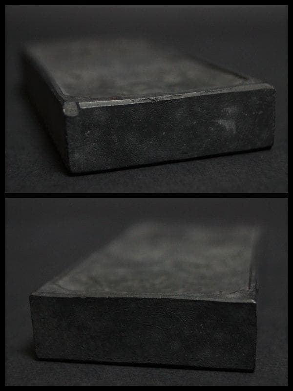 乾隆年製 細工彫『唐子人物物語文』雲墨 墨 /書道具☆時代物☆