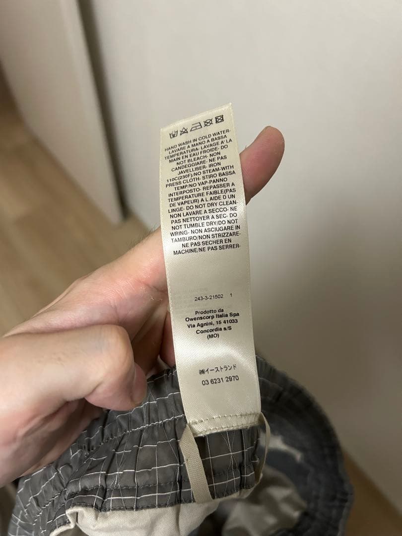 Rick Owens グレー チェック柄 サルエルパンツ