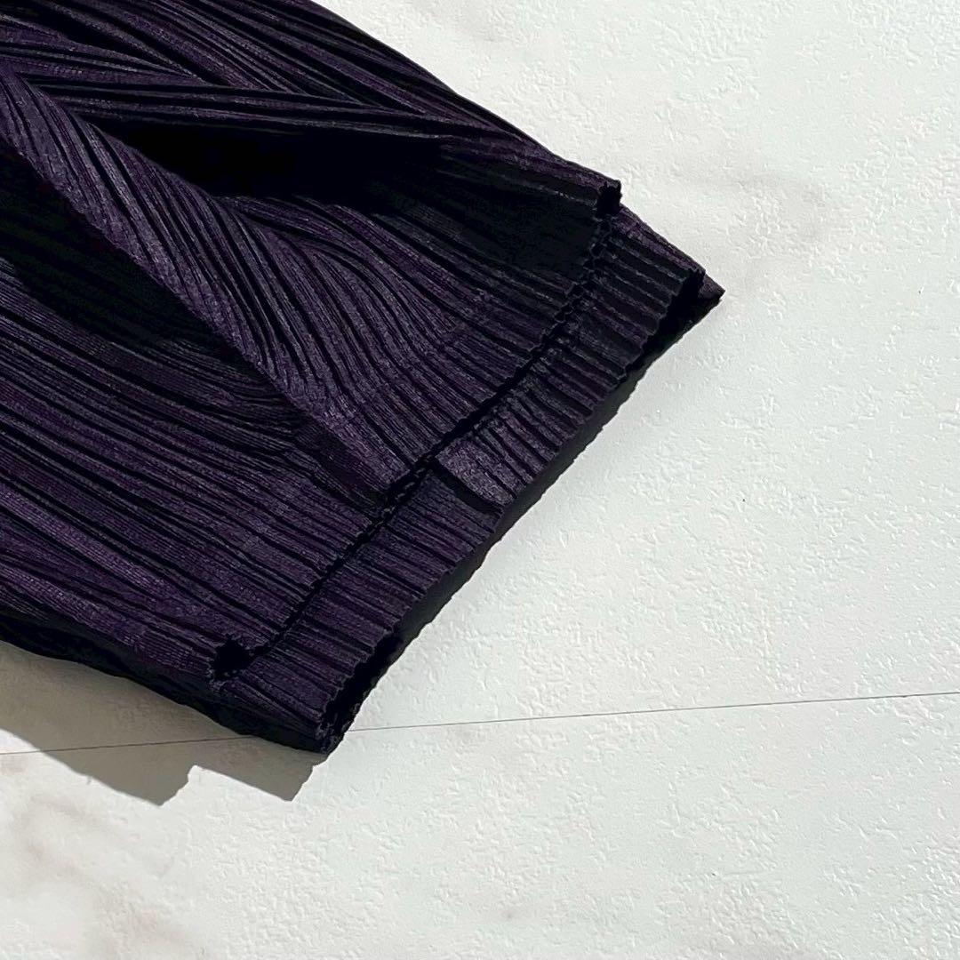 極美品 PLEATS PLEASE サルエルパンツ プリーツ加工 パープル 3