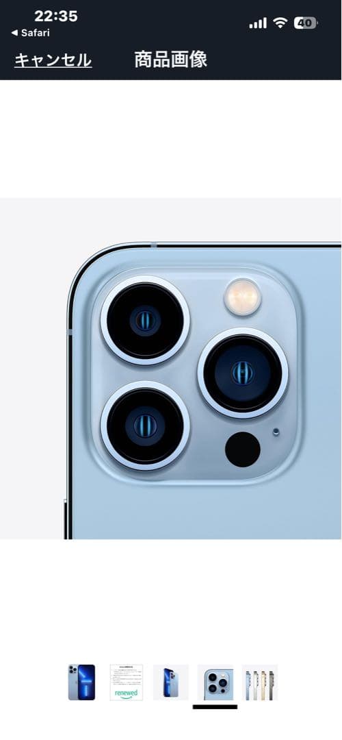 新品iPhone 13 Promax シエラブルー本体とヘビ皮幸運ケース付き